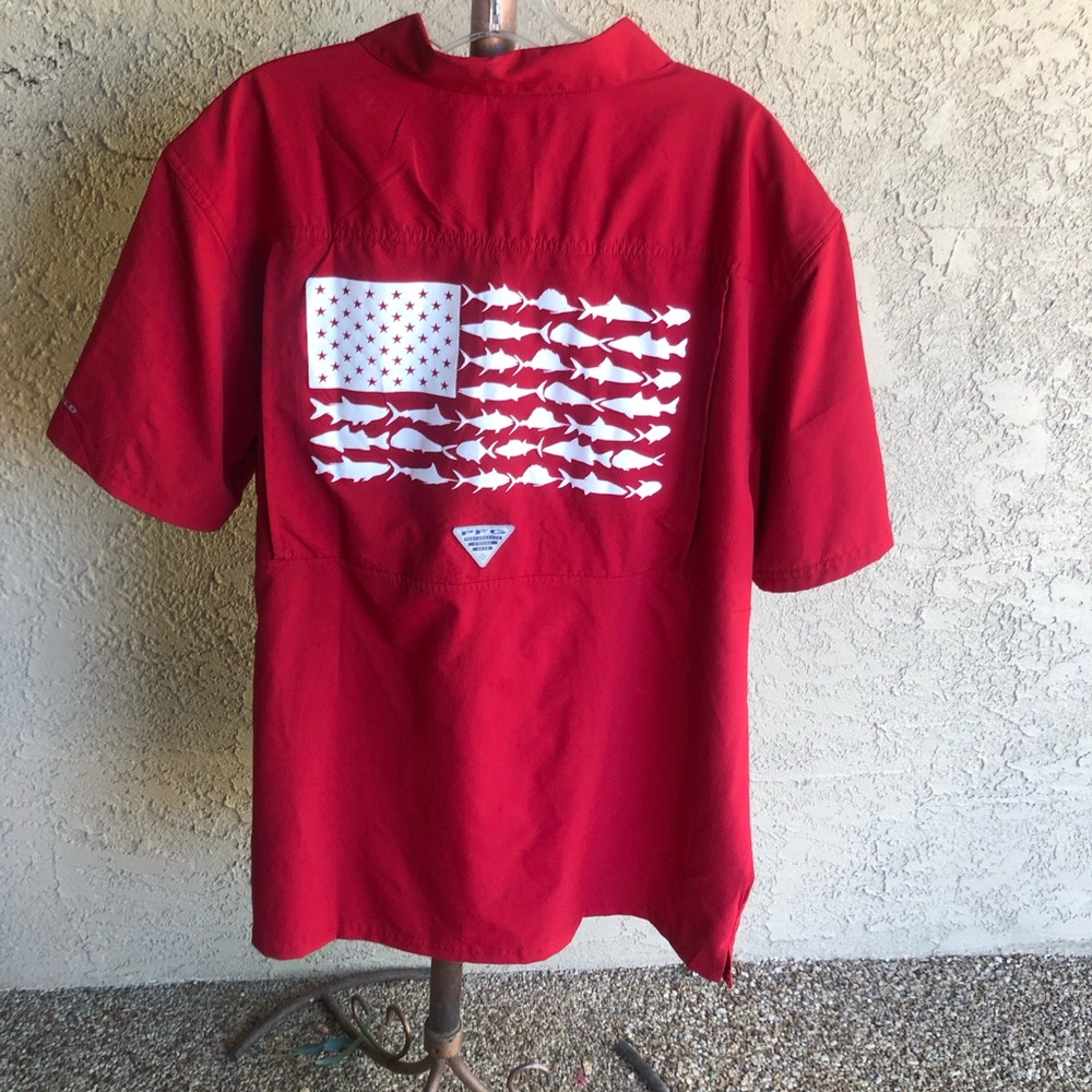 Columbia PFG Oklahoma Sooners Fishing Shirt Size L - Picture 5 of 7